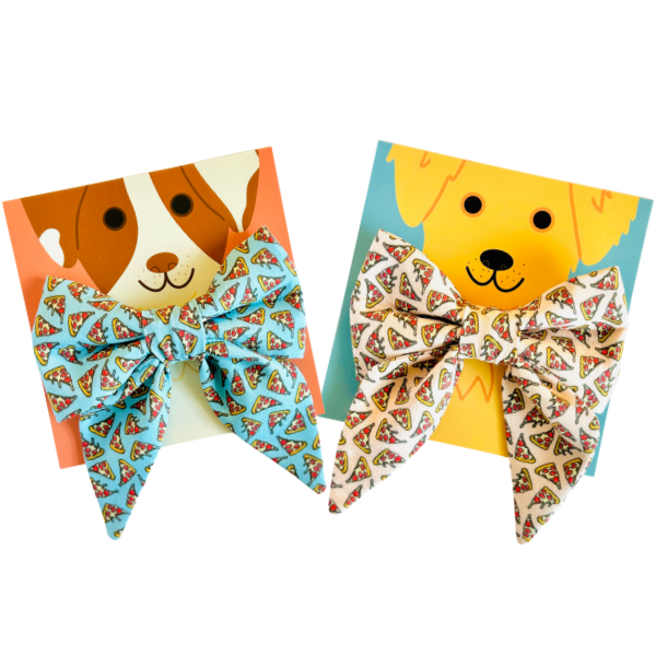 Pepperoni Pizza in Pink & Blue Sailor Bow